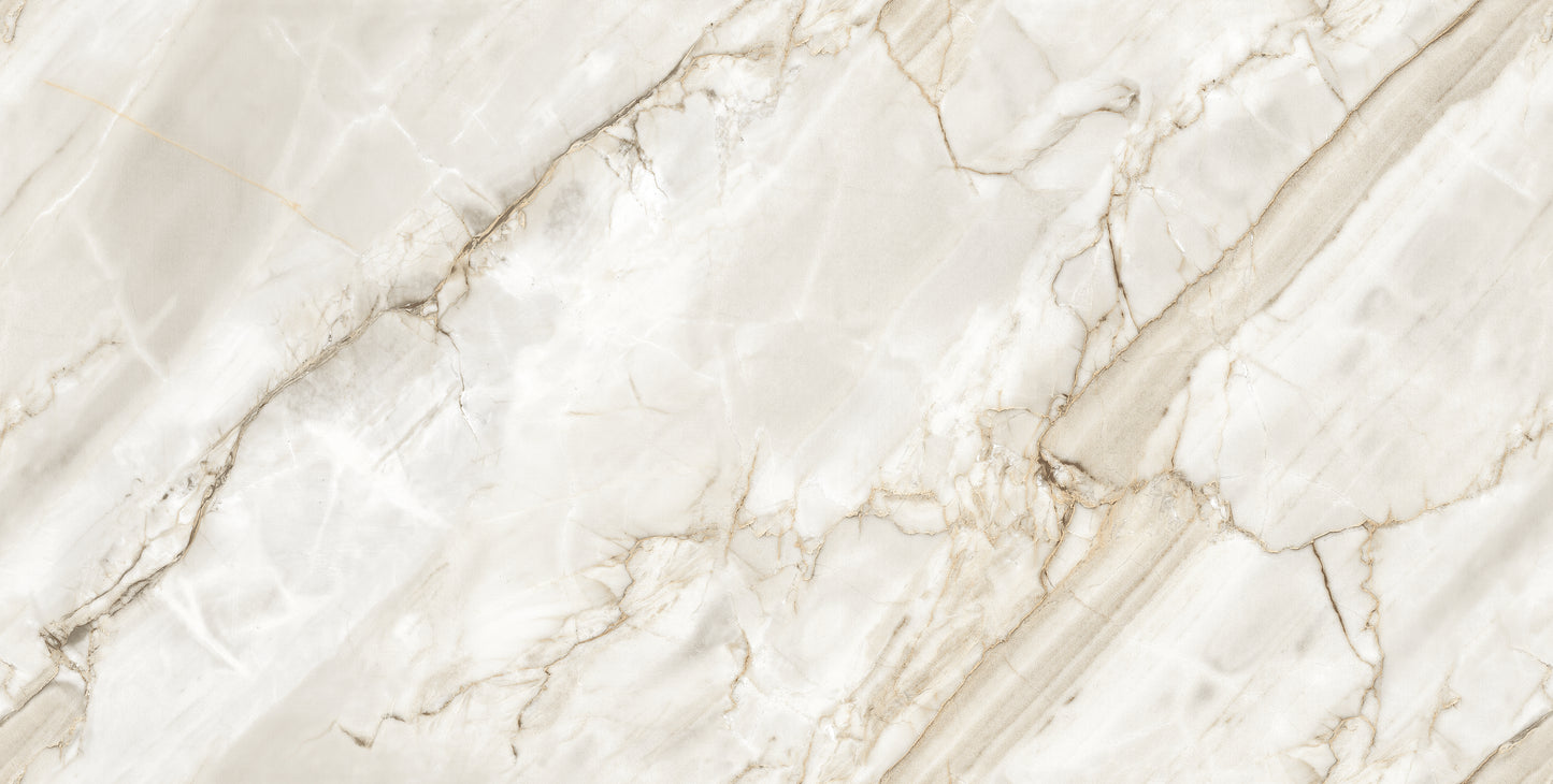 60×120 poliruota plytelė su šviesiais pilkų ir beige tonų raštais