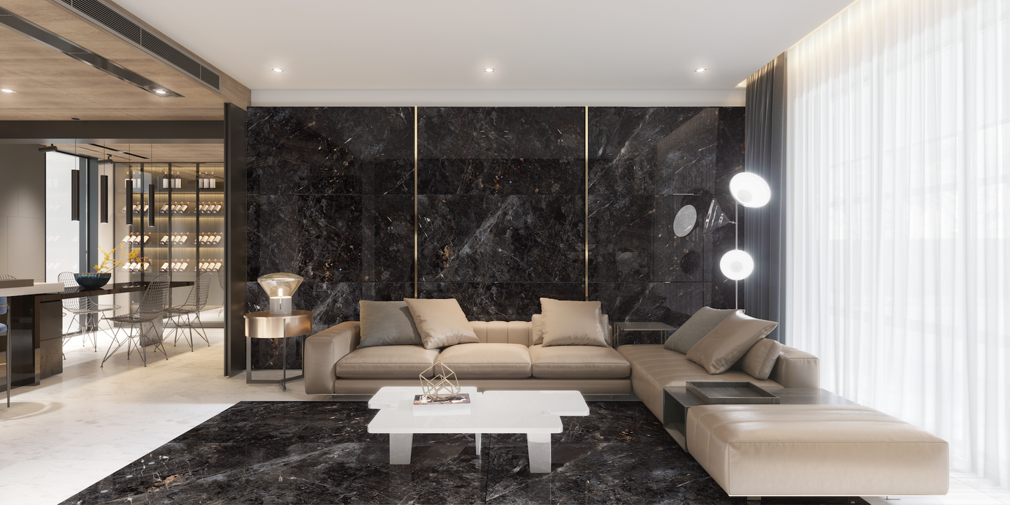 60x120 AFRICANO NERO (HIGH GLOSSY)