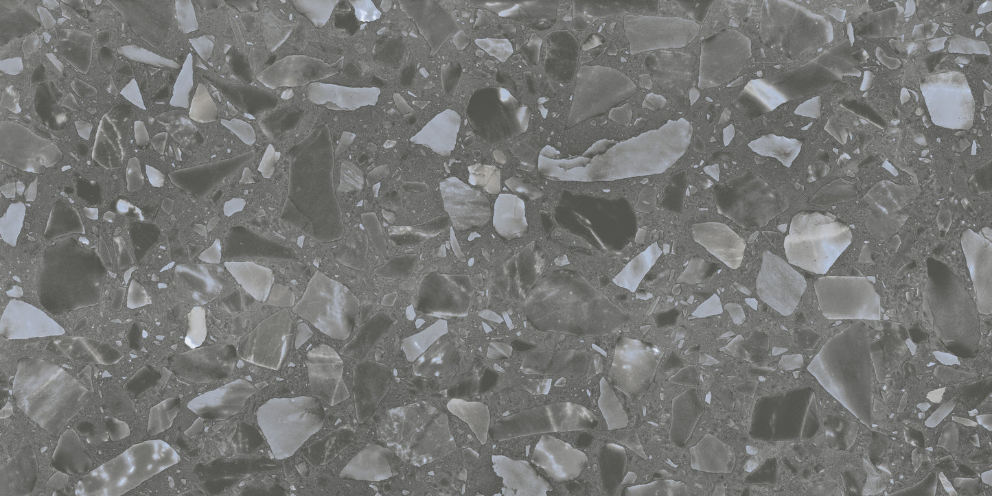 Matinės plytelės su dekoratyviu blizgesio efektu, R9 slidumo klasė, puikiai atsparios šalčiui, karščiui.