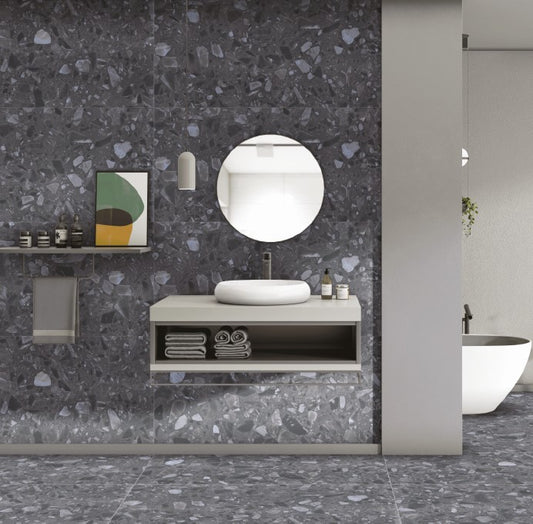 Matinės akmens masės plytelės su Carving blizgesio efektu, PEI 4, grindims ir sienoms.