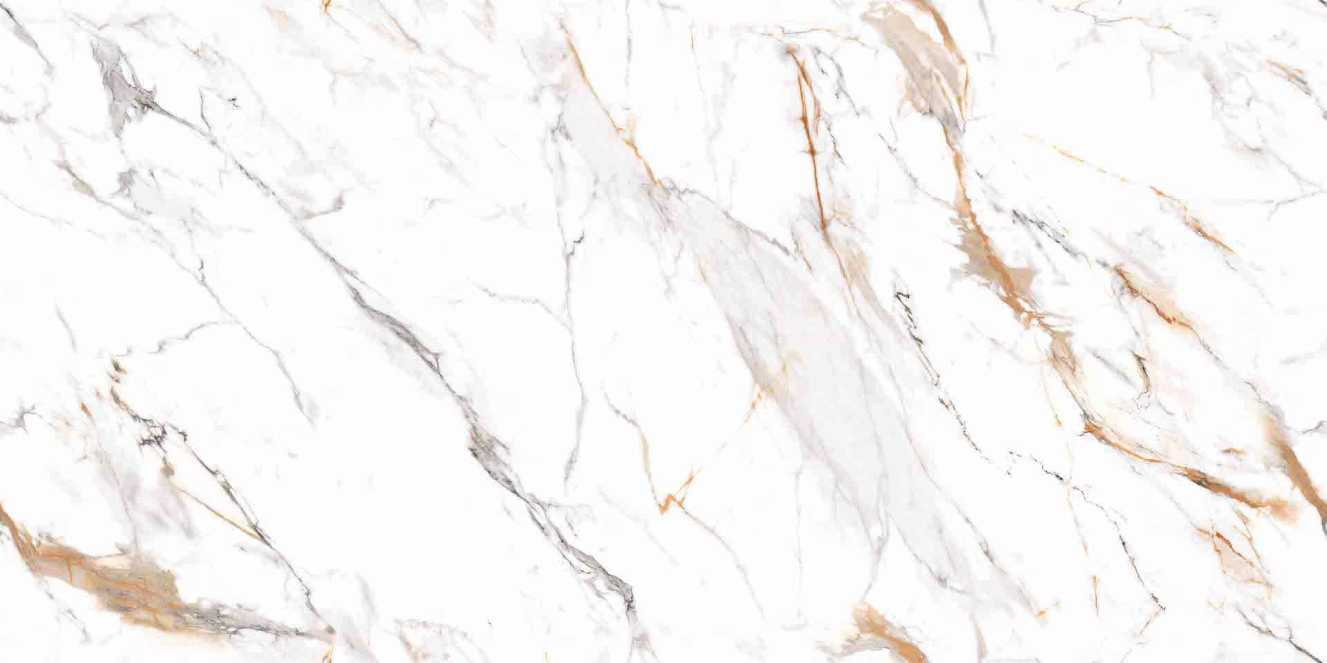 Baltos poliruotos plytelės su pilkais ir auksiniais raštais interjerui ir eksterjerui.