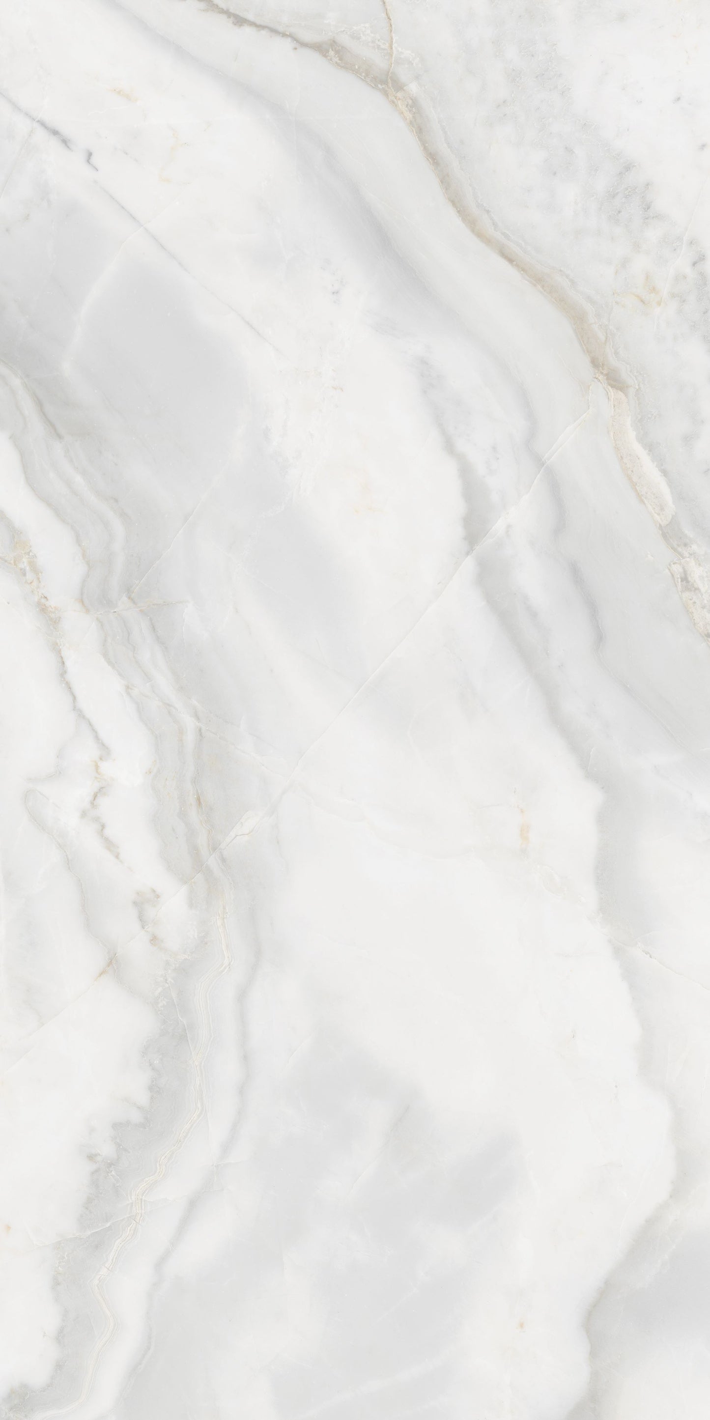 Akmens masės plytelė, poliruoto paviršiaus, vidaus ir lauko naudojimui, baltos spalvos, su šviesiai pilkais raštais