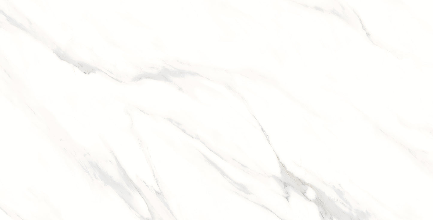 Poliruoto paviršiaus, akmens masės plytelė, balta, su pilkais raštais, atspari karščiui ir šalčiui, tinka terasoms ir lauko zonoms