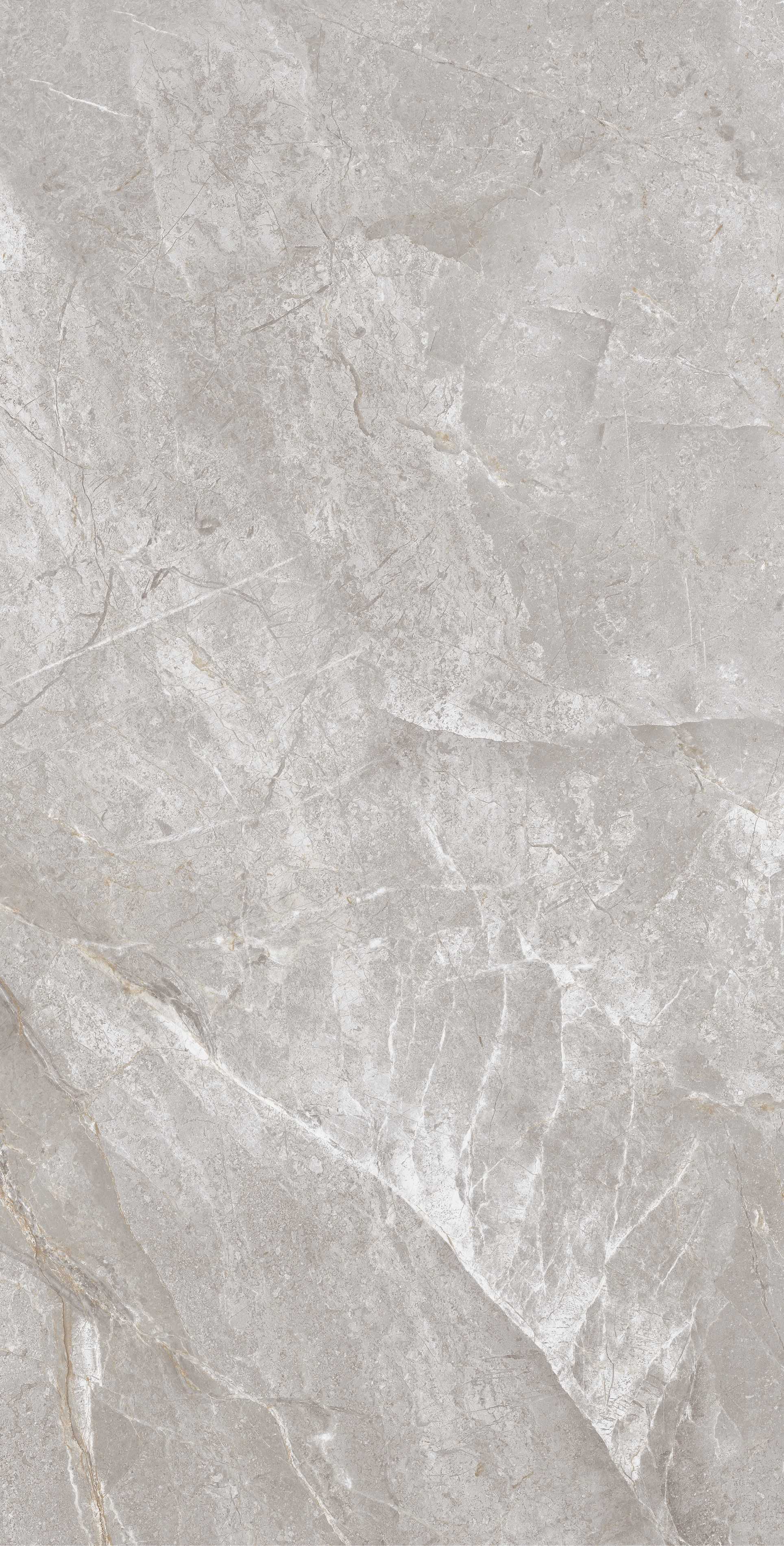 Pilka, su tamsiais ir šviesiais raštais, oliruotos akmens masės plytelė, atsparios tiek karščiui, tiek šalčiui, tinka vidaus ir lauko naudojimui.