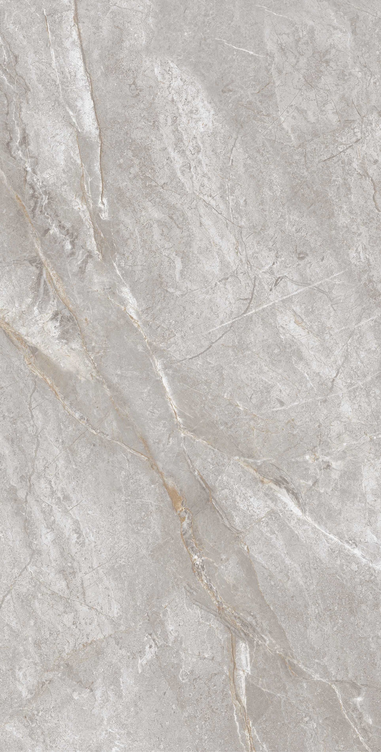 Pilka, su tamsiais ir šviesiais raštais, oliruotos akmens masės plytelė, atsparios tiek karščiui, tiek šalčiui, tinka vidaus ir lauko naudojimui.