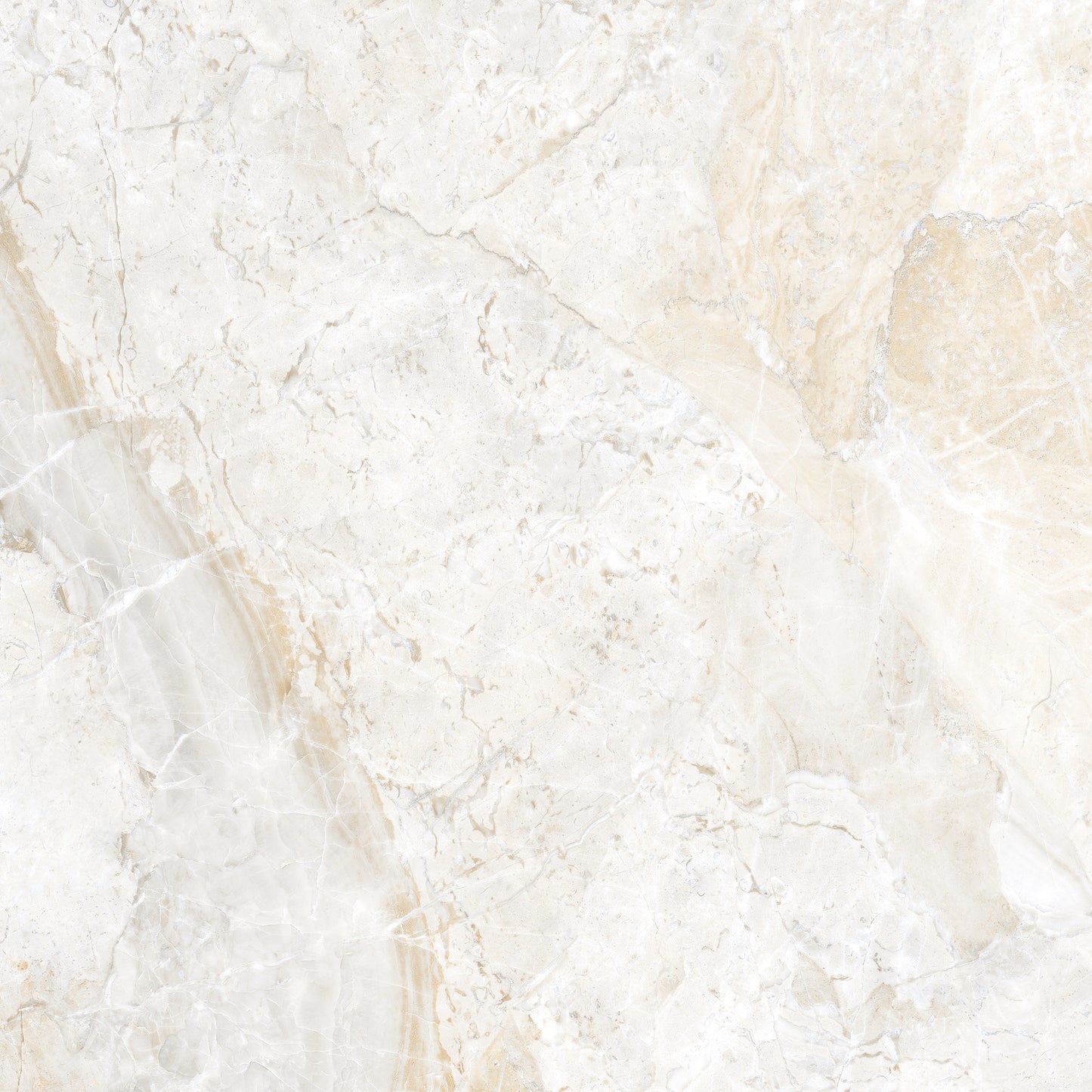 Matinės plytelės baltos perlo tonų su aukso detalėmis, R9 neslidžios ir ilgaamžės.