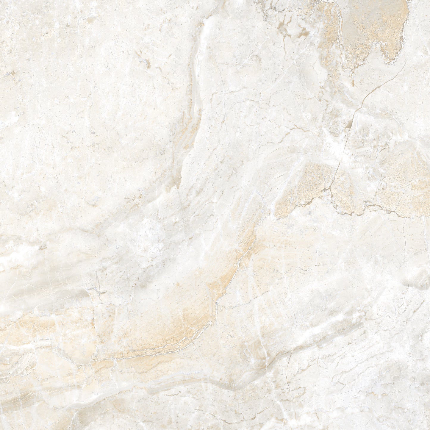 Akmens masės plytelės baltos perlo atspalvio su dekoratyviu auksiniu raštu, tinkamos terasoms ir interjerui.