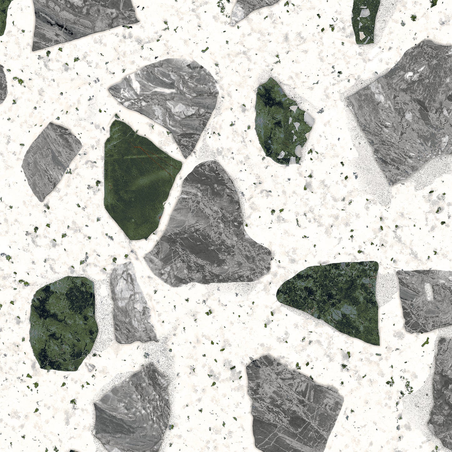 Pilkos matinės plytelės 60x60 su blizgiu reljefu