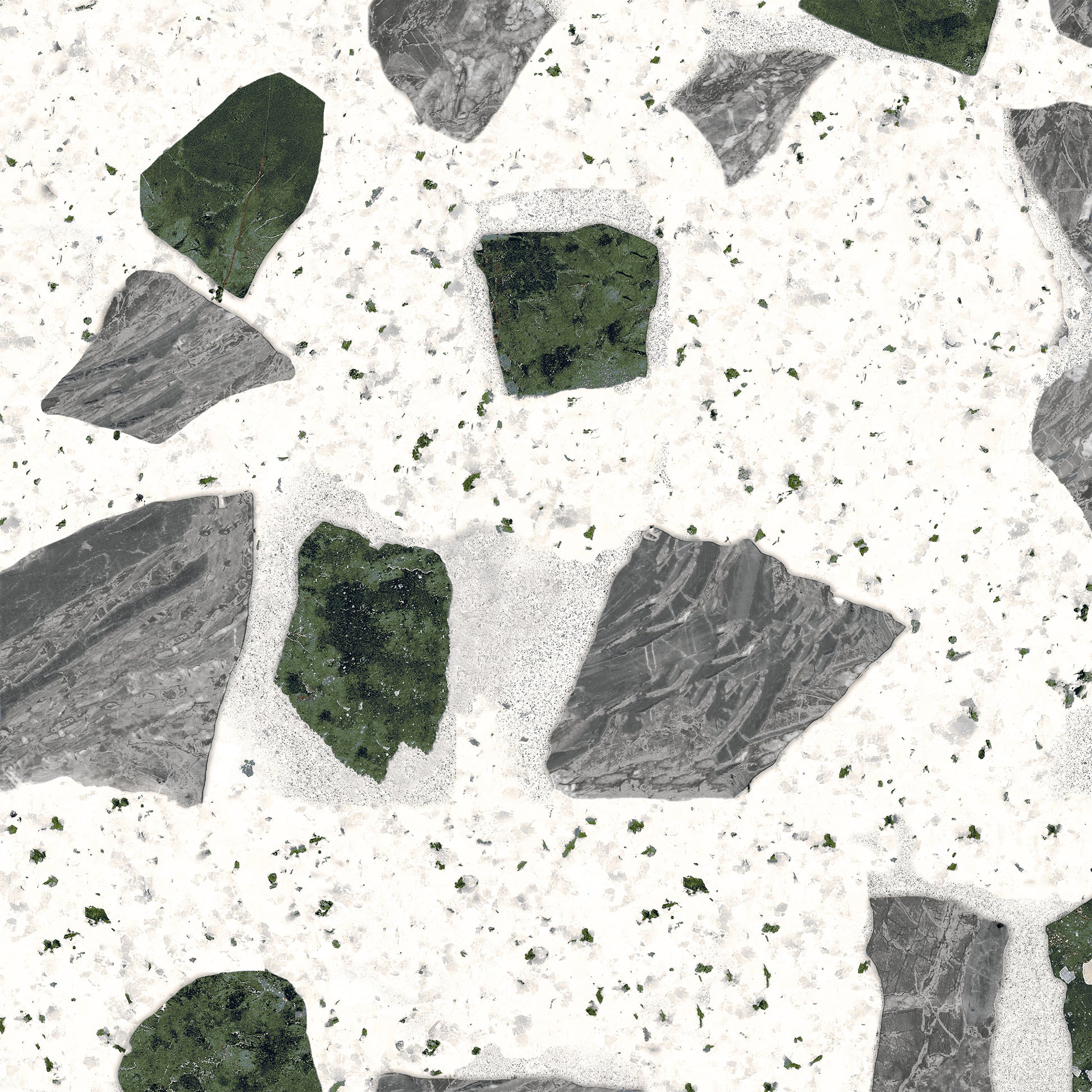 Pilkos akmens masės plytelės su Carving margu dizainu